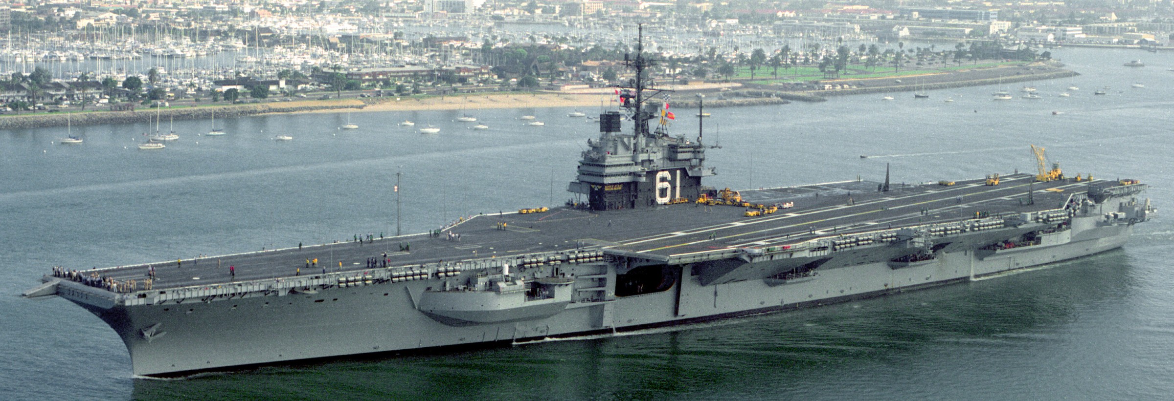 cv-61 uss ranger forrestal class aircraft carrier us navy san diego 1990 83
