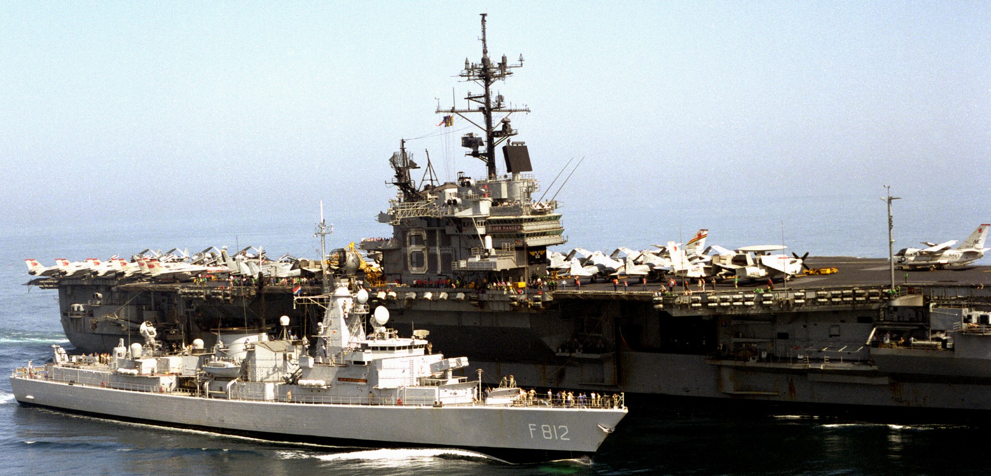 cv-61 uss ranger forrestal class aircraft carrier air wing cvw-2 us navy desert storm 1991 91