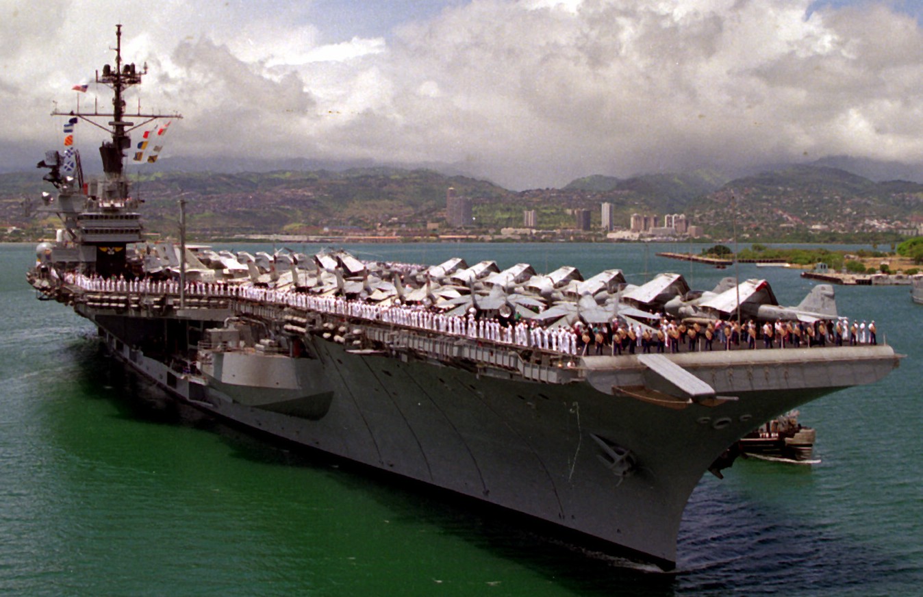 cv-61 uss ranger forrestal class aircraft carrier air wing cvw-2 us navy pearl harbor 1991 106