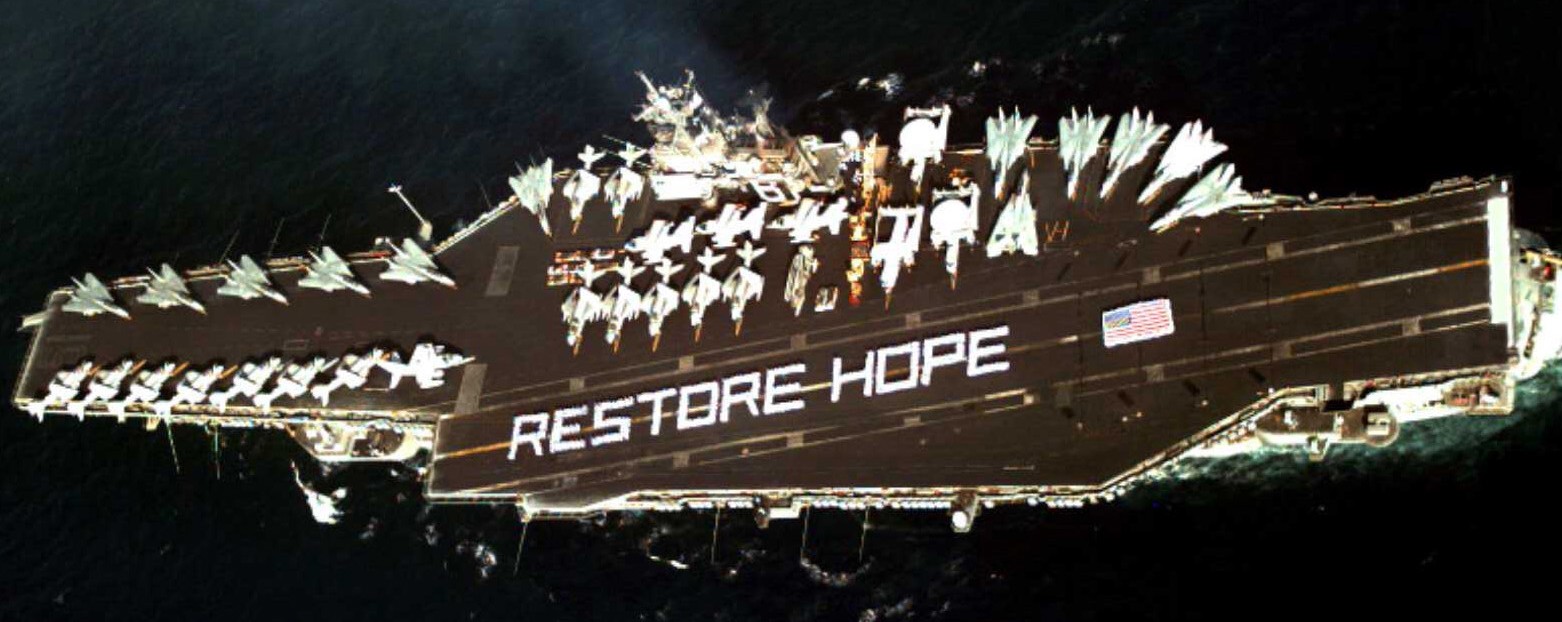 cv-61 uss ranger forrestal class aircraft carrier air wing cvw-2 us navy operation restore hope 1992 113