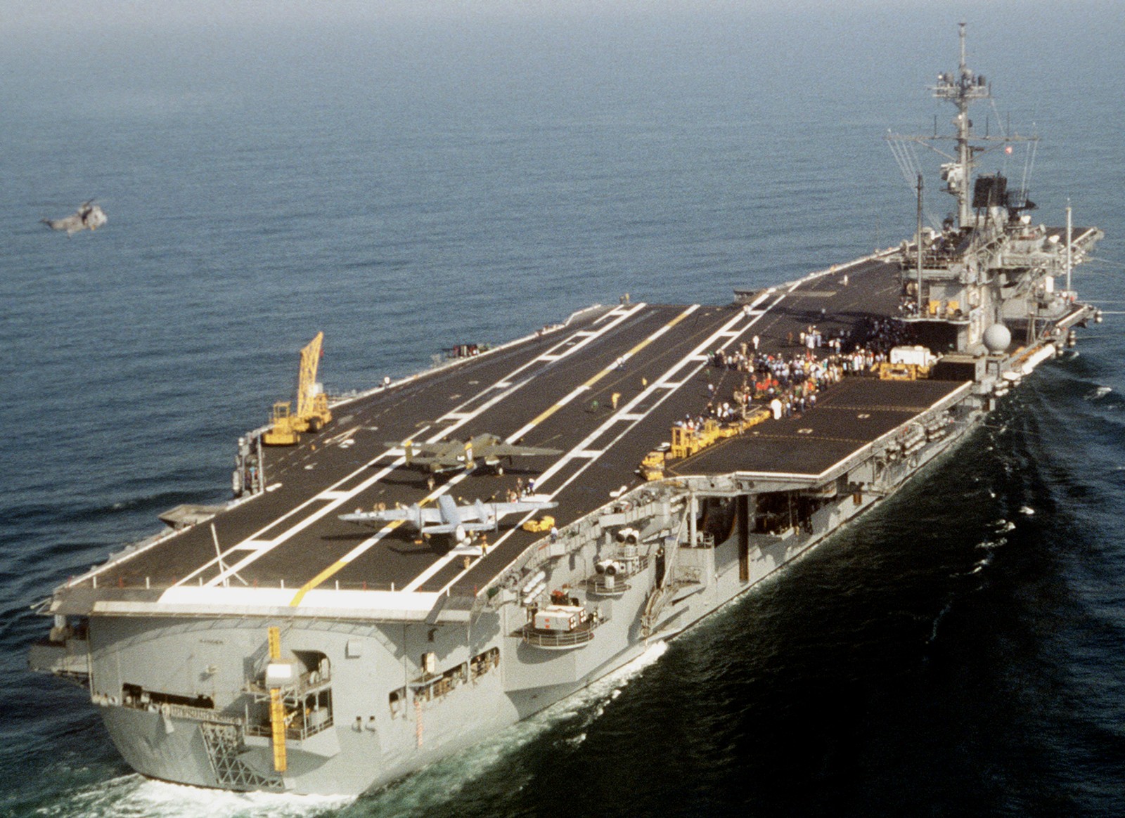 cv-61 uss ranger forrestal class aircraft carrier us navy doolittle raid anniversary 1992 114