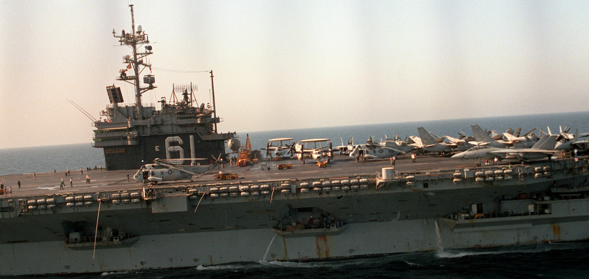 cv-61 uss ranger forrestal class aircraft carrier air wing cvw-2 us navy arabian sea 1992 135