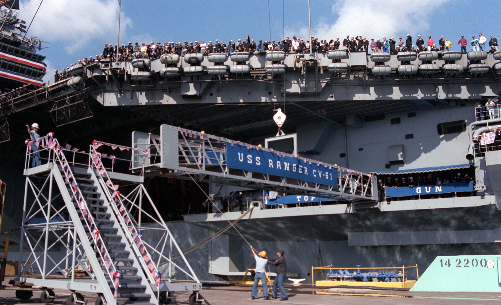 cv-61 uss ranger forrestal class aircraft carrier us navy nas north island san diego california 138