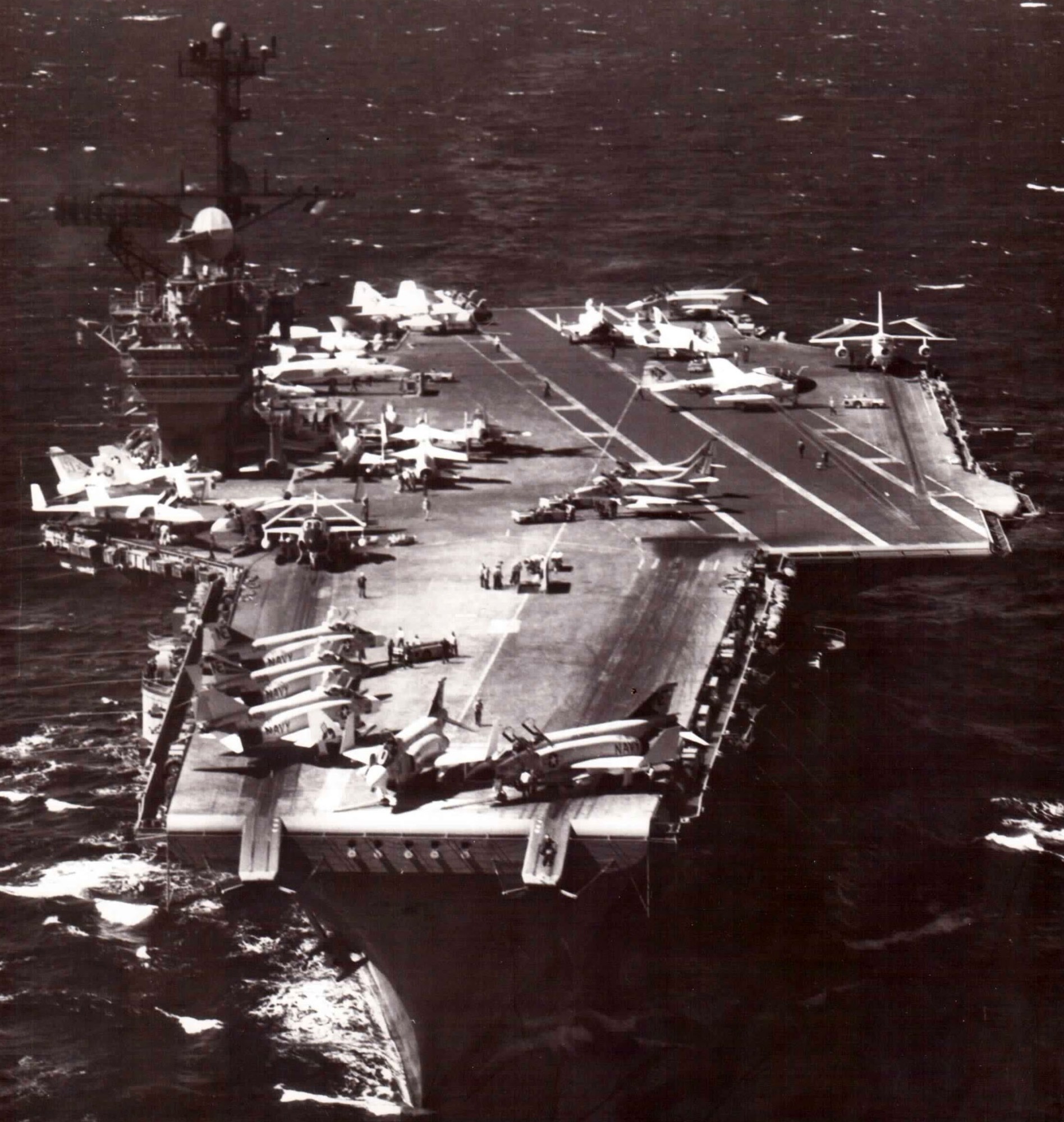 cv-61 uss ranger forrestal class aircraft carrier air wing cvw-2 us navy 1968