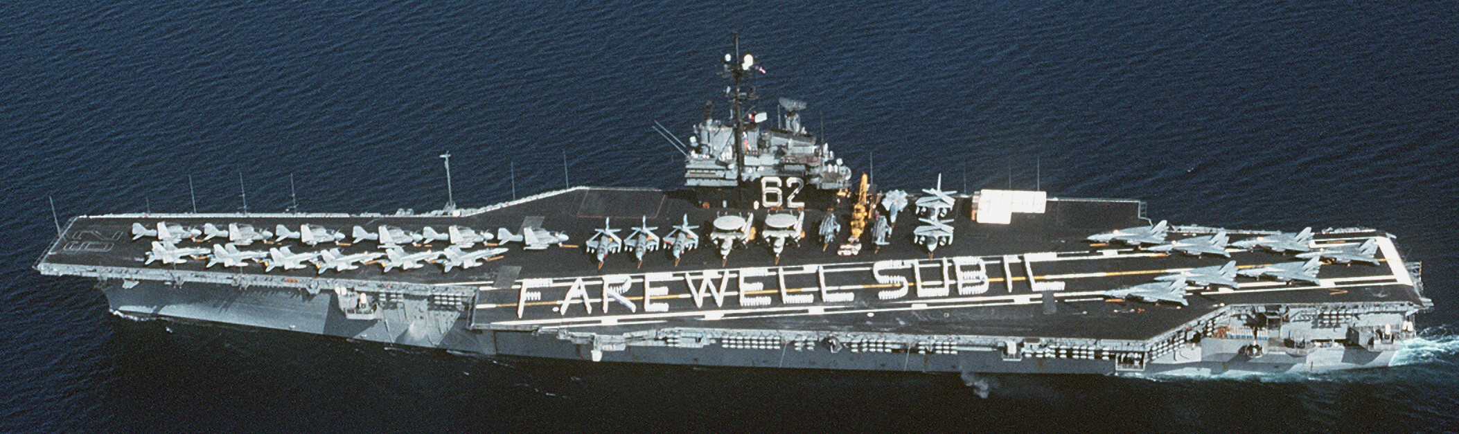 uss independence cv-62 forrestal class aircraft carrier departing naval base subic bay philippines final time 1992 105