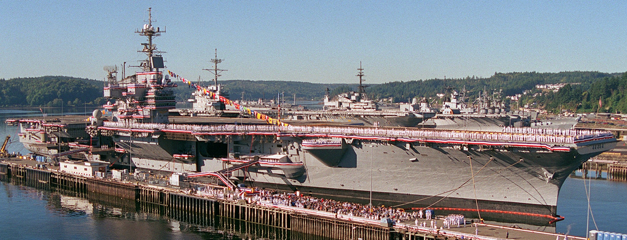 uss independence cv-62 forrestal class aircraft carrier decommissioning ceremony puget sound naval shipyard bremerton washington 1998 135