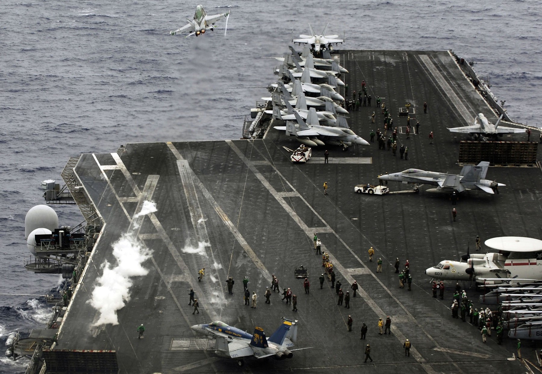 cv-63 uss kitty hawk aircraft carrier air wing cvw-5 us navy 16 final flyout