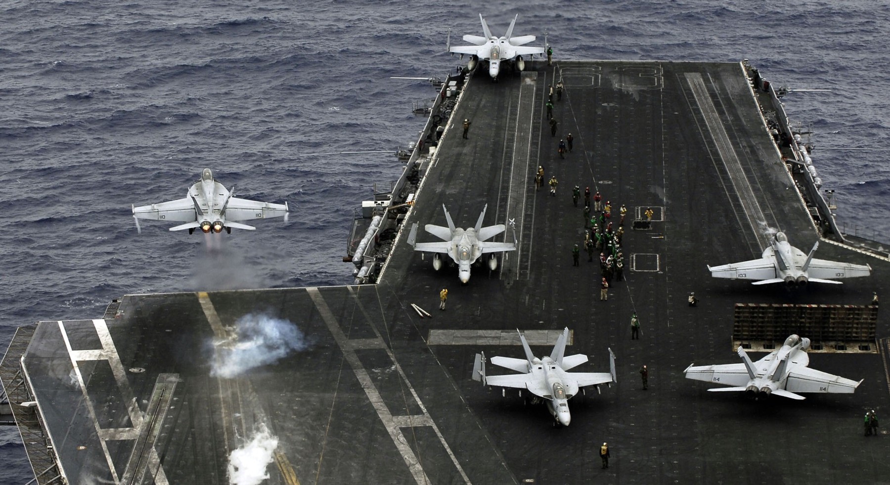 cv-63 uss kitty hawk aircraft carrier air wing cvw-5 us navy 17 final flyout
