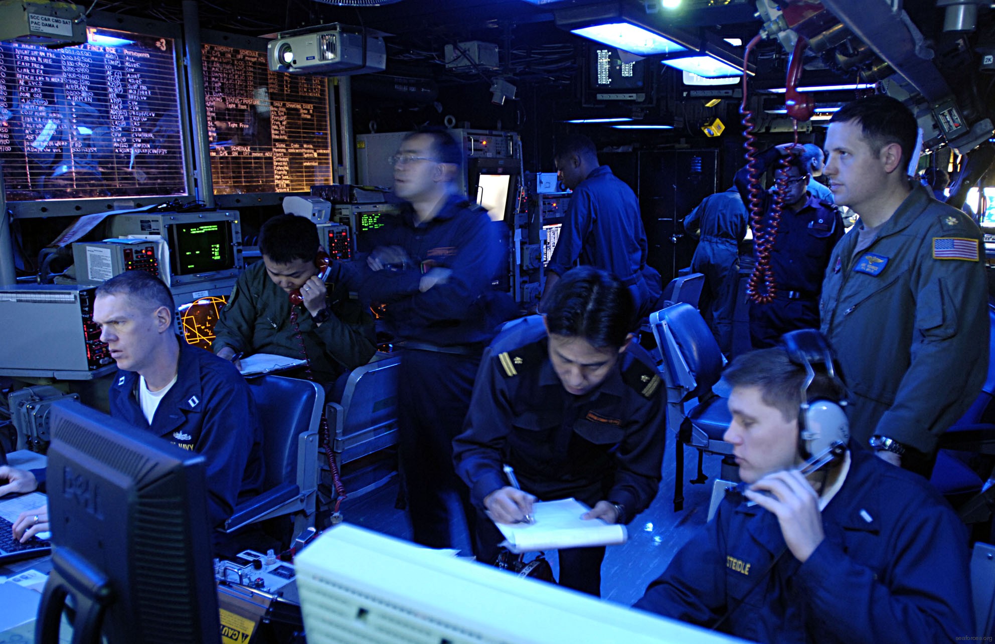 cv-63 uss kitty hawk aircraft carrier us navy 84 combat direction center cdc