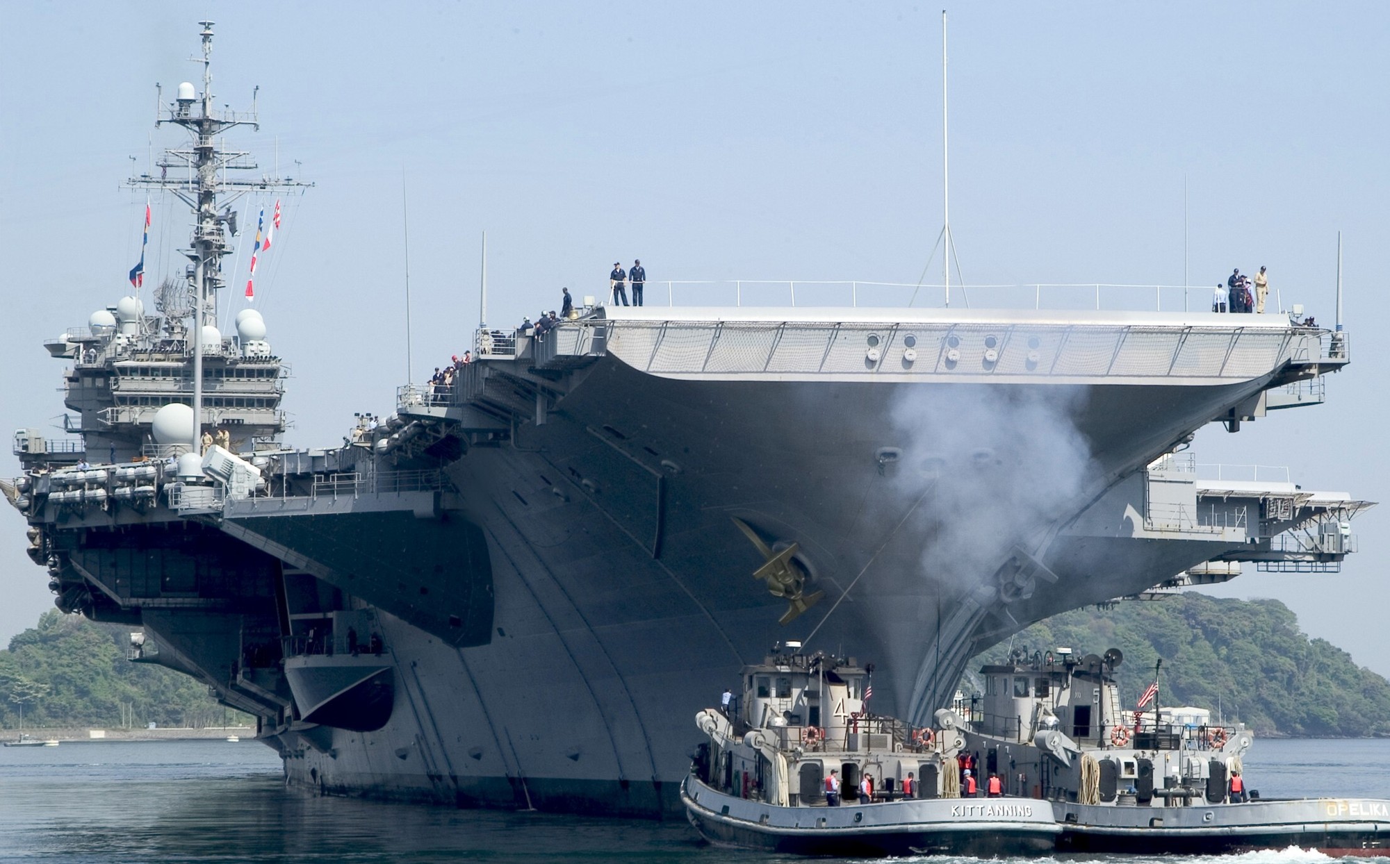 cv-63 uss kitty hawk aircraft carrier 110 yokosuka fleet activities japan