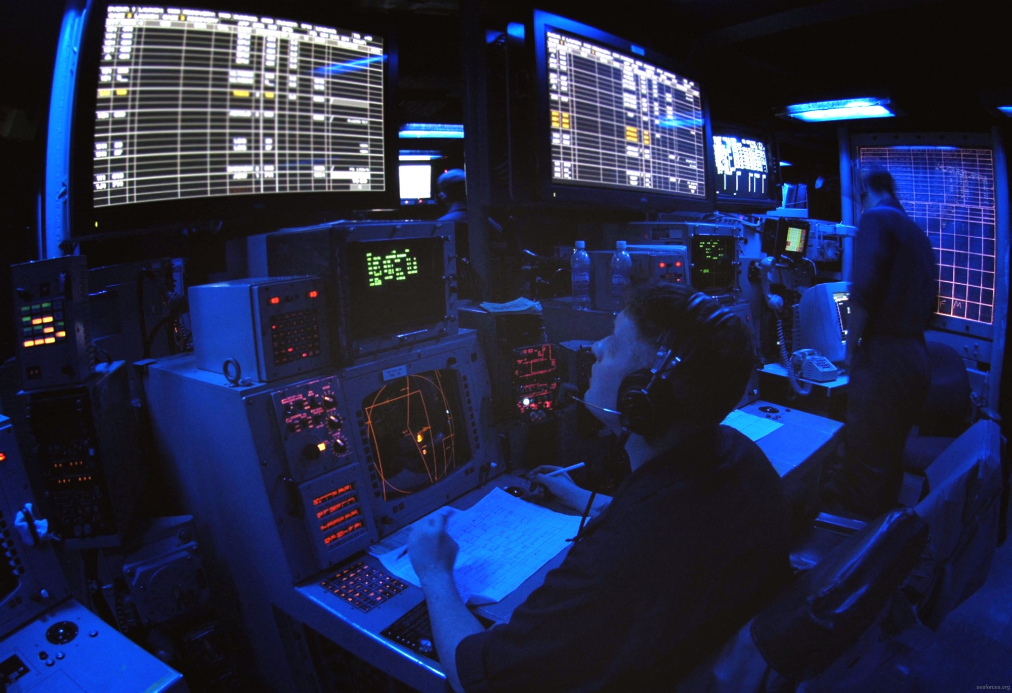 cv-63 uss kitty hawk aircraft carrier us navy 159 aircraft contact control center accc