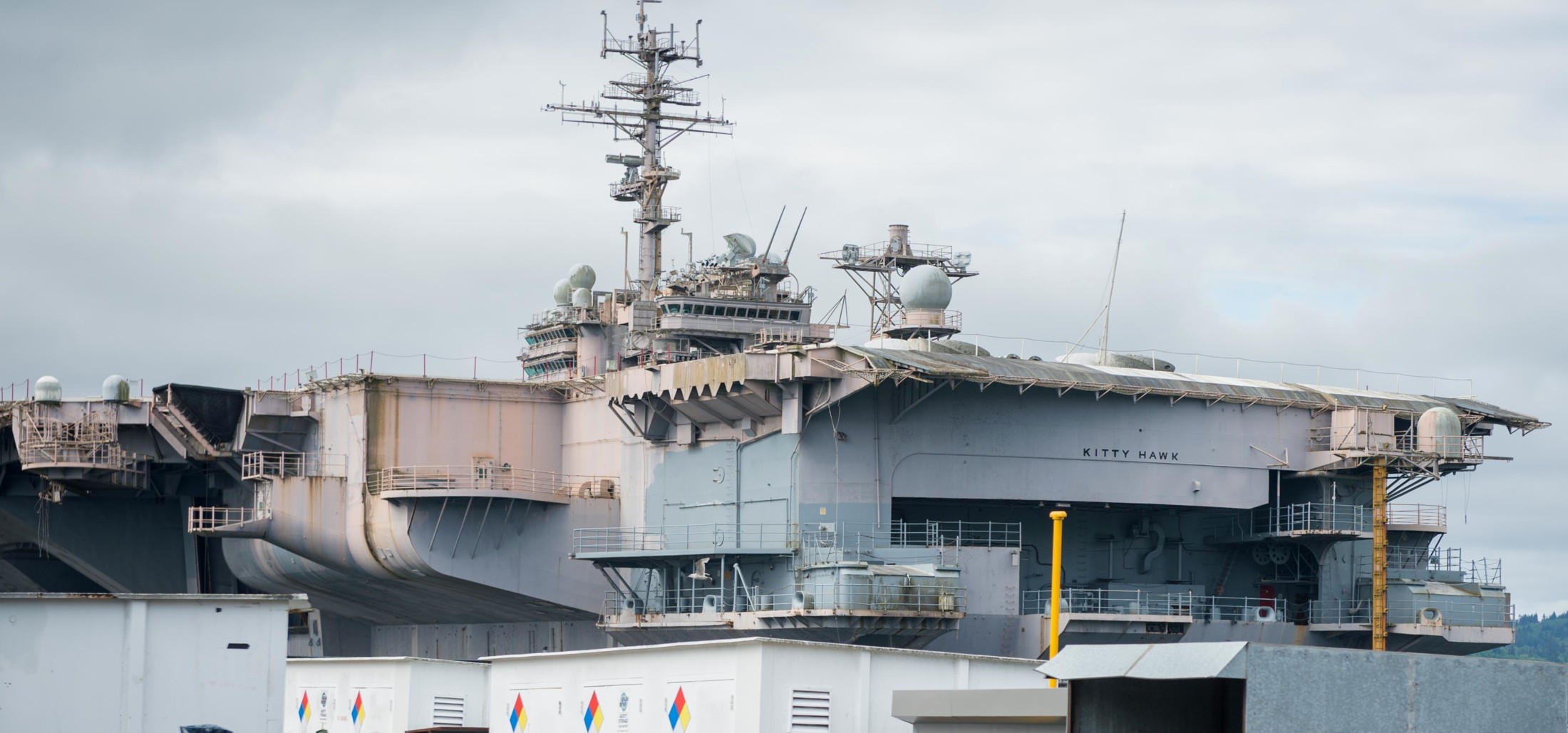 cv-63 uss kitty hawk aircraft carrier us navy puget sound naval shipyard washington mothballed in reserve 2017 225