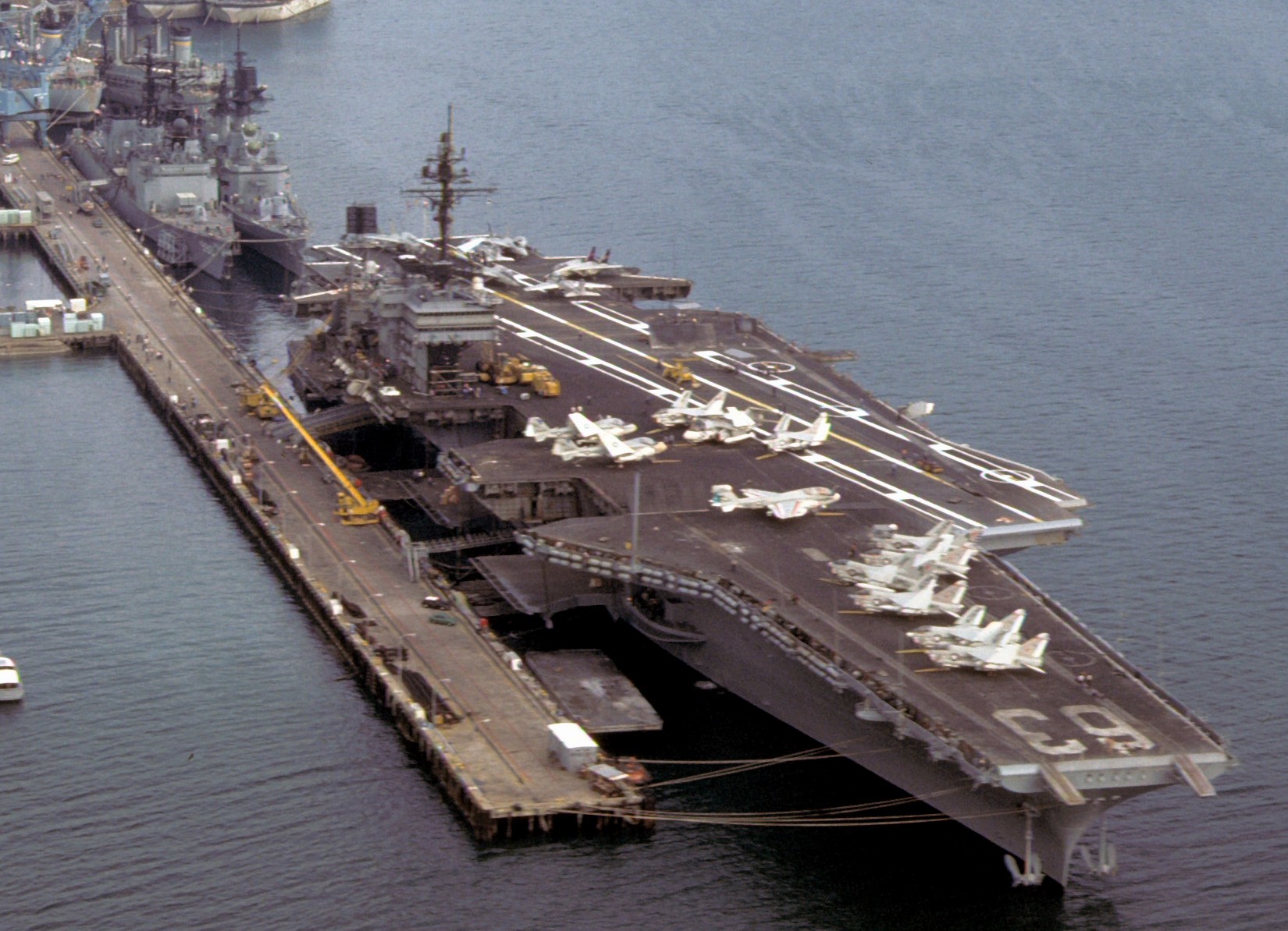 cv-63 uss kitty hawk aircraft carrier air wing cvw-15 us navy 315 naval base subic bay philippines
