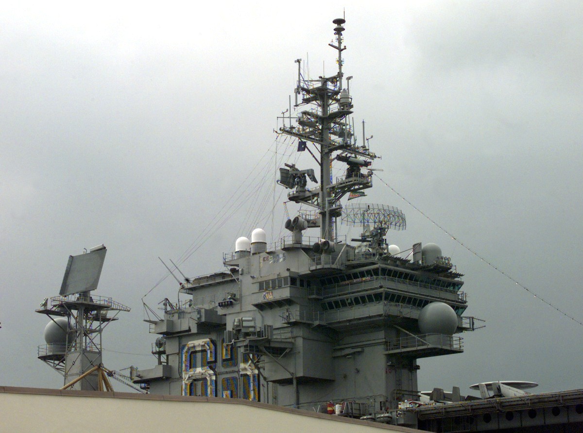 cv-63 uss kitty hawk aircraft carrier island superstructure 366
