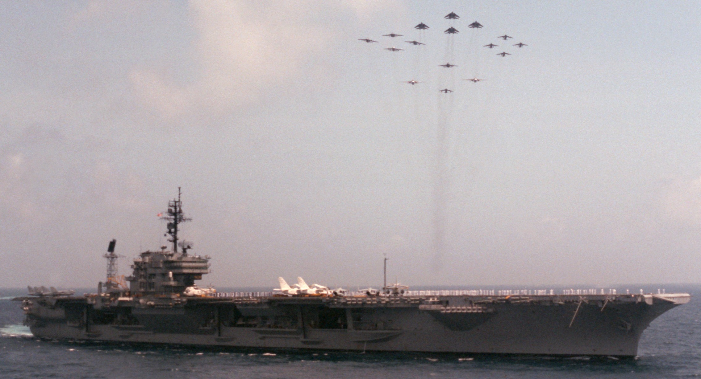 cv-63 uss kitty hawk aircraft carrier air wing cvw-9 us navy 443 world cruise 1987
