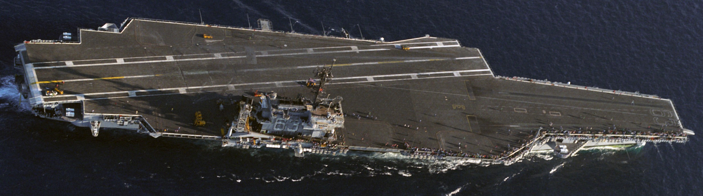 cv-63 uss kitty hawk aircraft carrier 460 flight deck