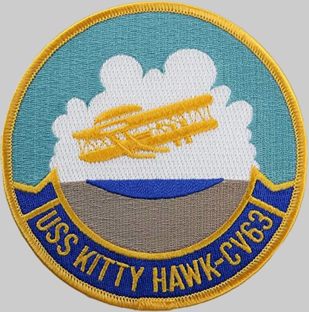 cv-63 uss kitty hawk insignia crest patch badge aircraft carrier us navy 03x