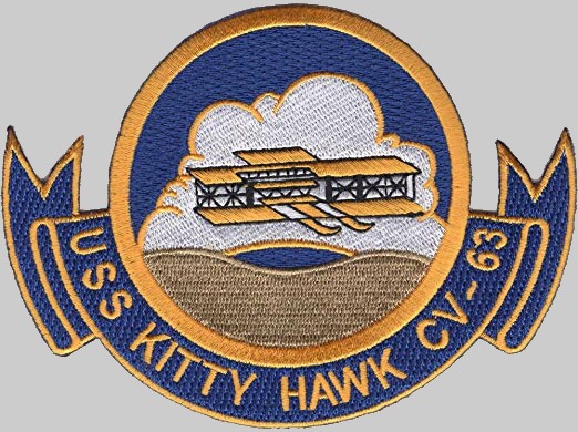 cv-63 uss kitty hawk insignia patch crest badge aircraft carrier us navy cva 04p