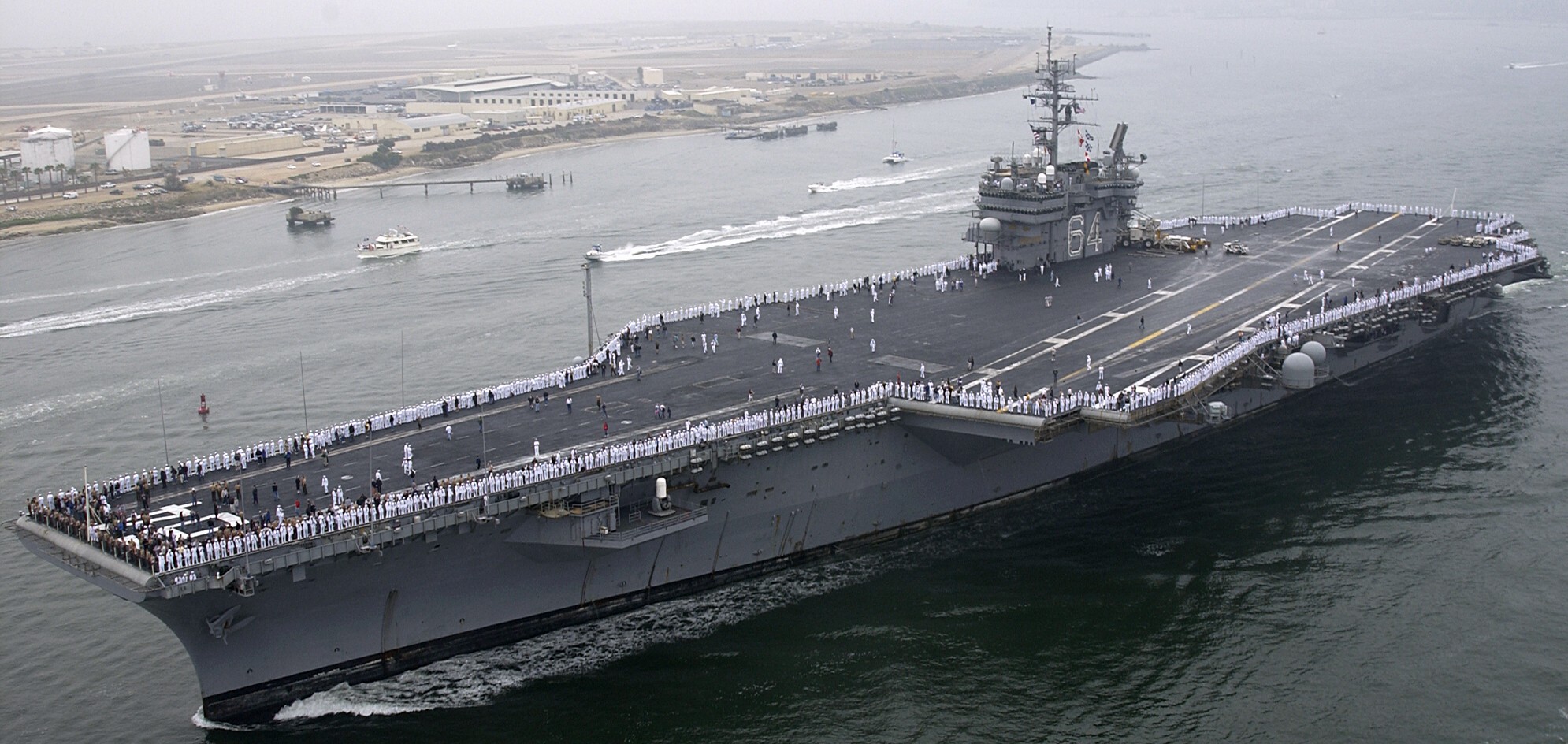 cv-64 uss constellation kitty hawk class aircraft carrier us navy returning final deployment 13