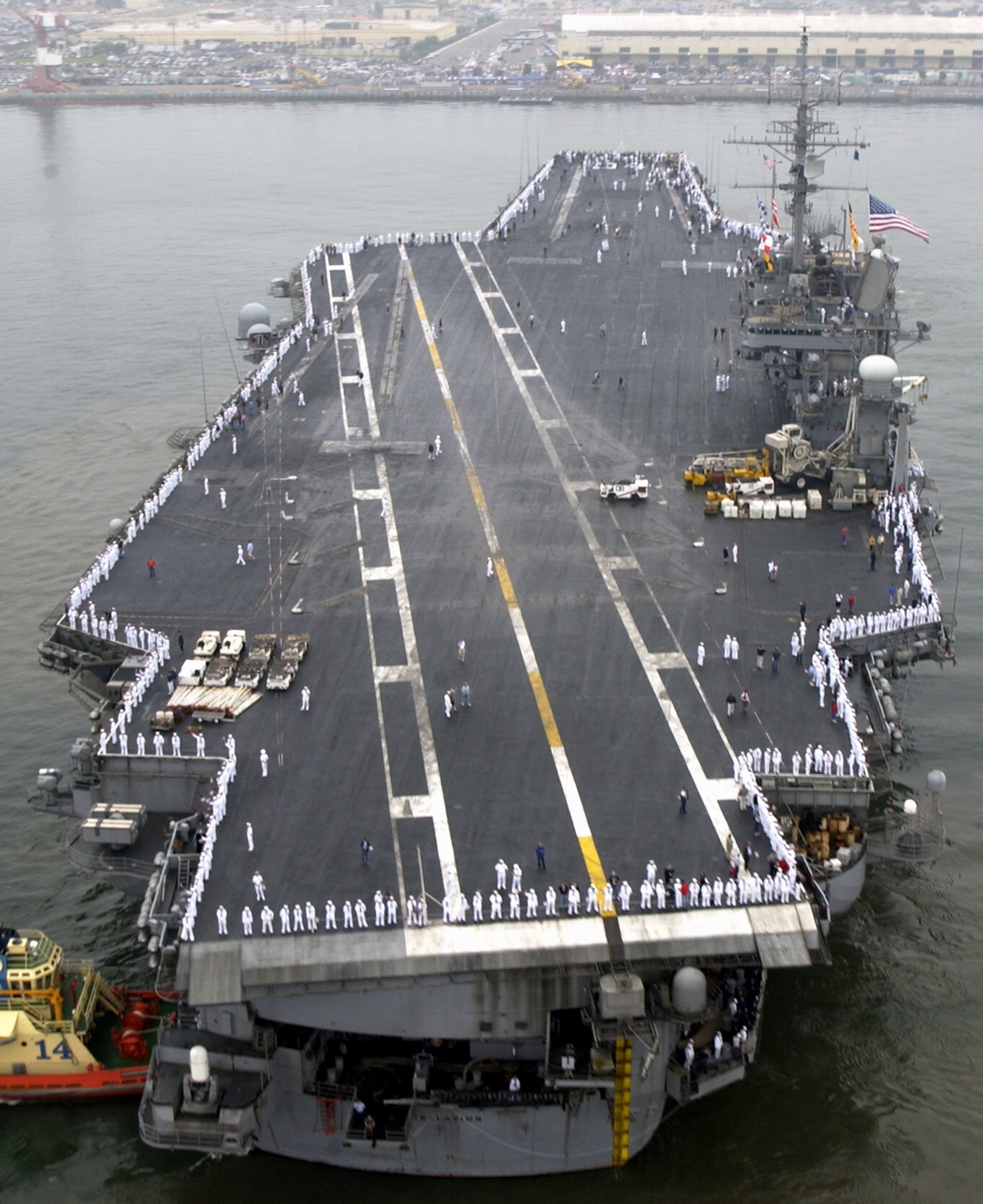cv-64 uss constellation kitty hawk class aircraft carrier us navy returning nas north island san diego 15