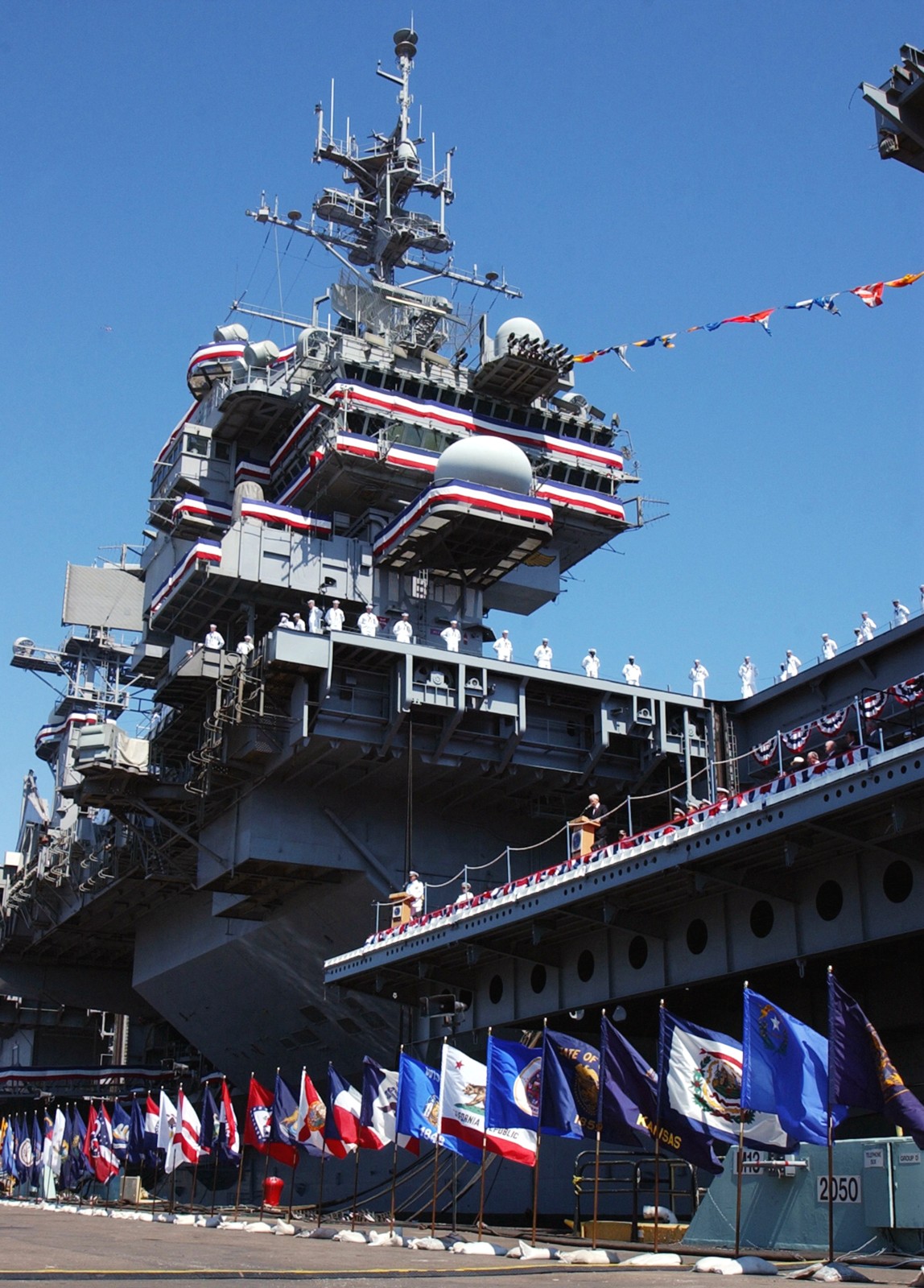 cv-64 uss constellation kitty hawk class aircraft carrier us navy decommissioning ceremony san diego 2003 17