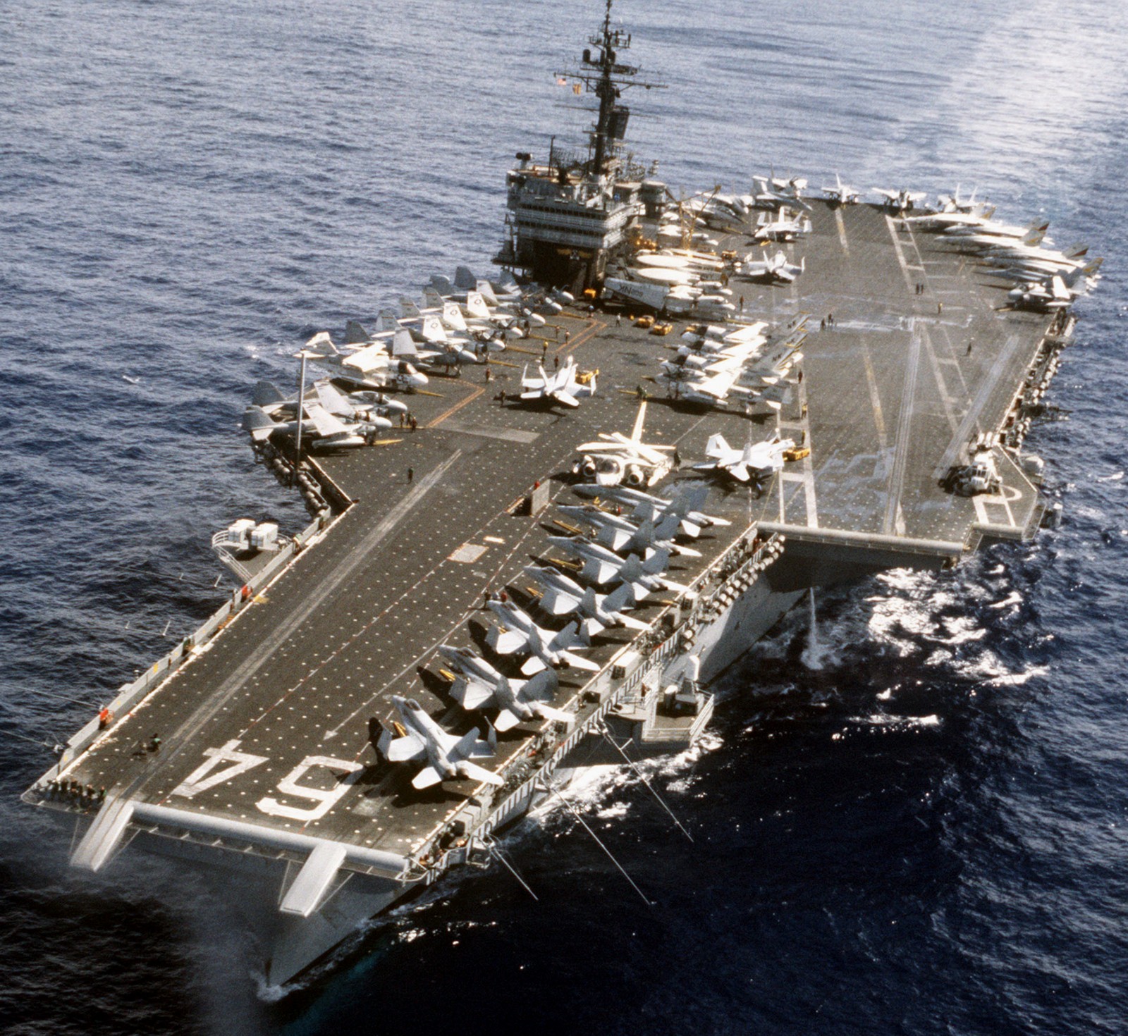 cv-64 uss constellation kitty hawk class aircraft carrier air wing cvw-14 us navy 75