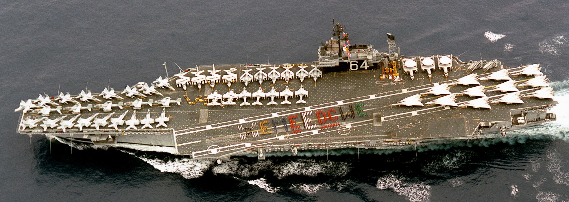cv-64 uss constellation kitty hawk class aircraft carrier air wing cvw-14 us navy 81