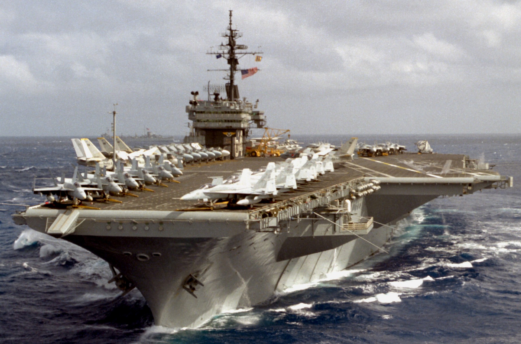 cv-64 uss constellation kitty hawk class aircraft carrier air wing cvw-14 us navy 92
