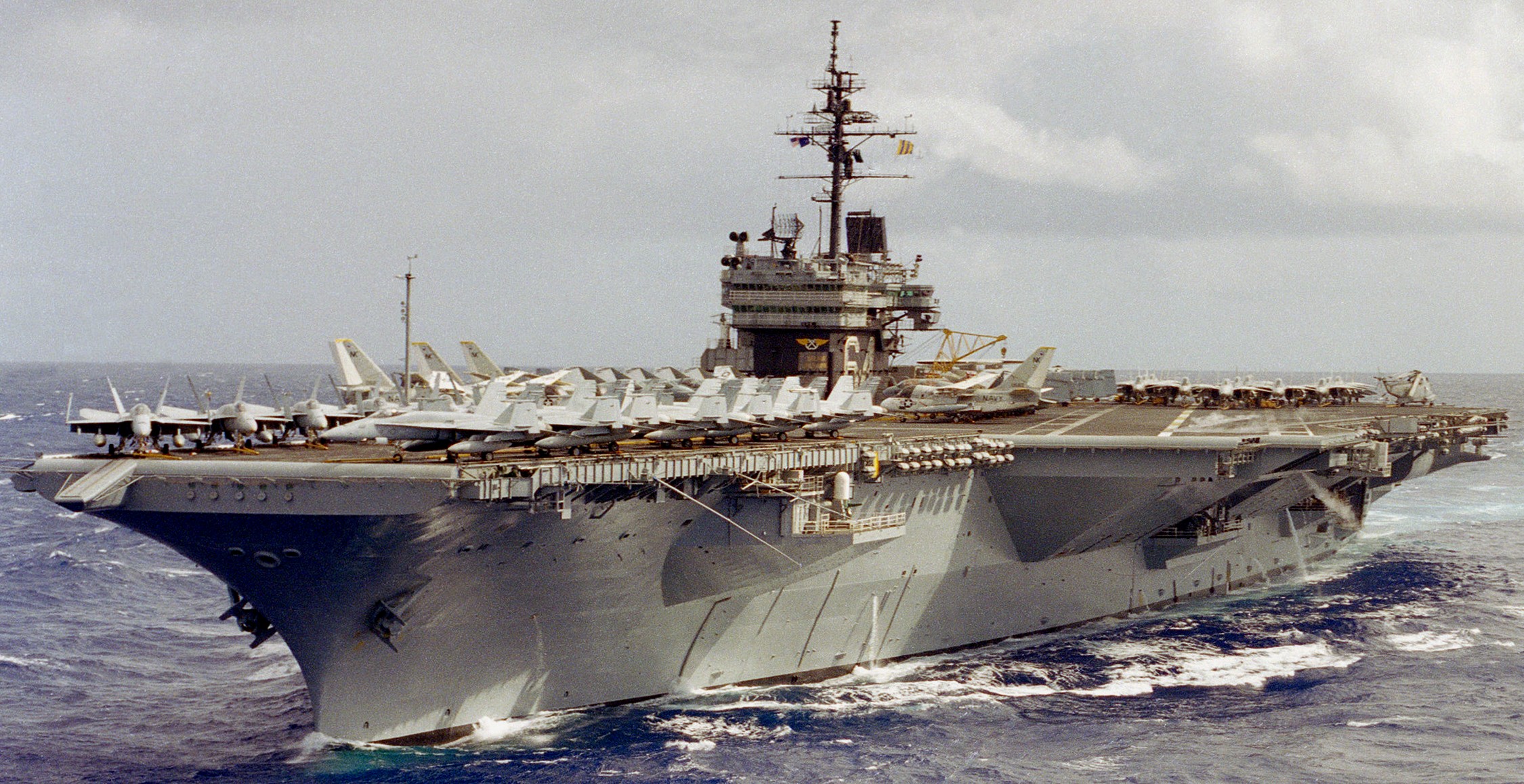 cv-64 uss constellation kitty hawk class aircraft carrier air wing cvw-14 us navy 1988 93