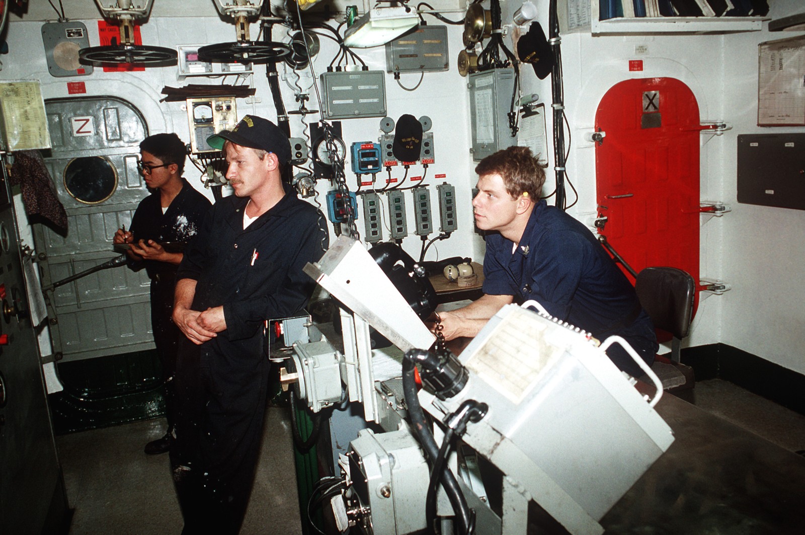 cv-64 uss constellation kitty hawk class aircraft carrier boiler room 99