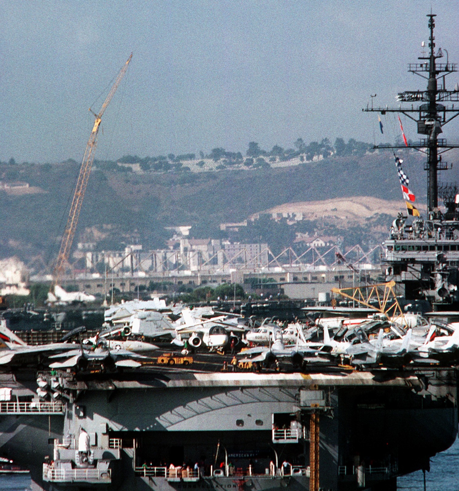 cv-64 uss constellation kitty hawk class aircraft carrier air wing cvw-14 us navy nas north island 109