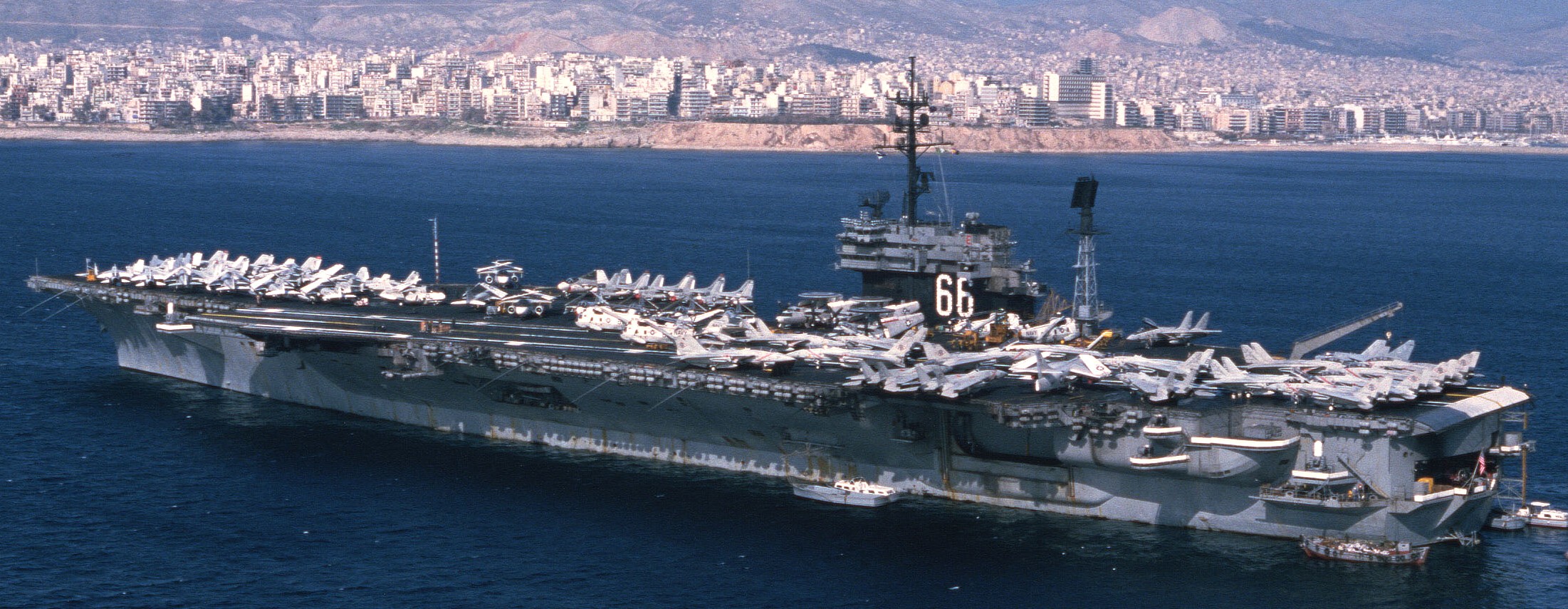 cv-66 uss america kitty hawk class aircraft carrier air wing cvw-11 us navy suez canal 1981 35