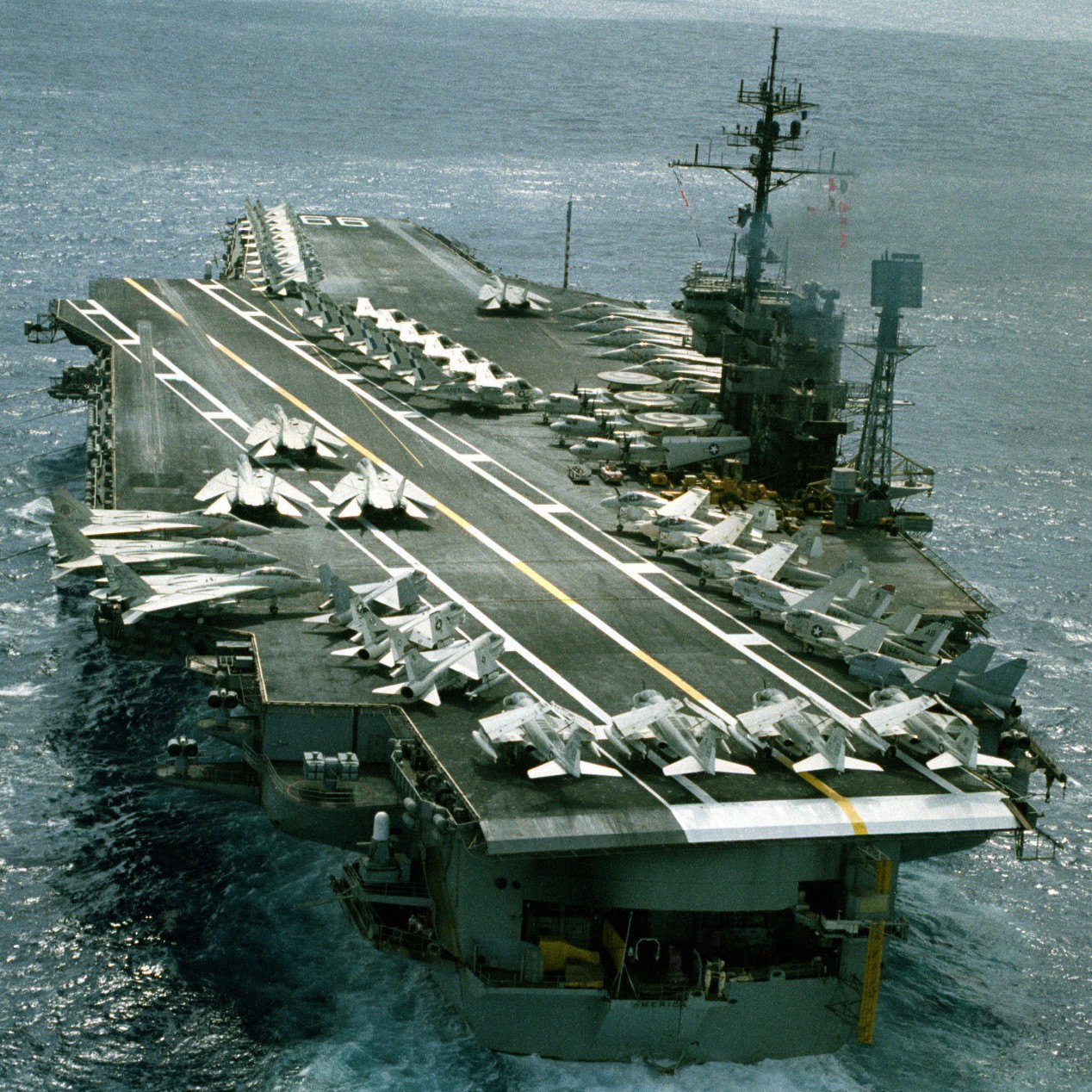 cv-66 uss america kitty hawk class aircraft carrier air wing cvw-1 us navy 61