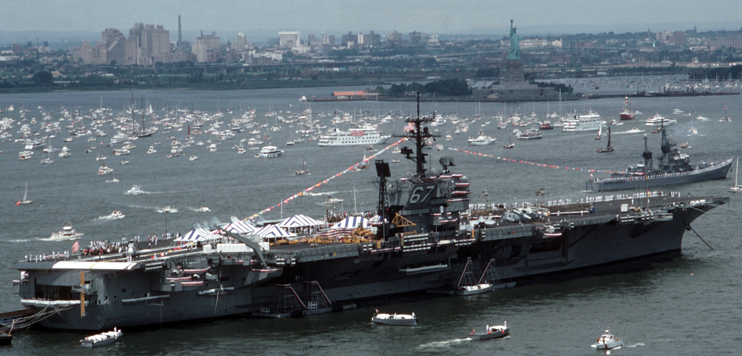 cv-67 uss john f. kennedy aircraft carrier air wing cvw-3 new york international naval review 1986 92