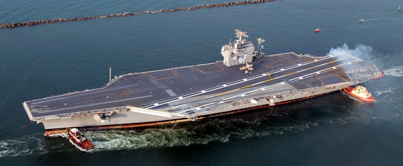 uss john f. kennedy cv-67 decommissioned leaving naval station mayport florida towed 2007 11
