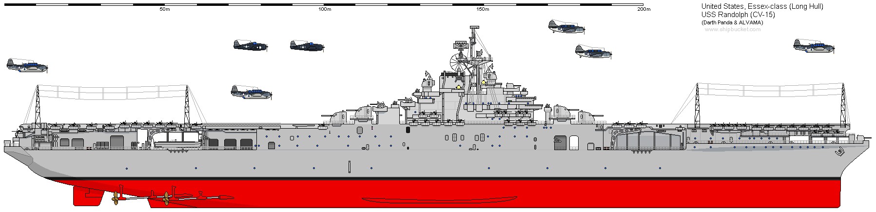 essex class aircraft carrier us navy cva cvs 05 drawing