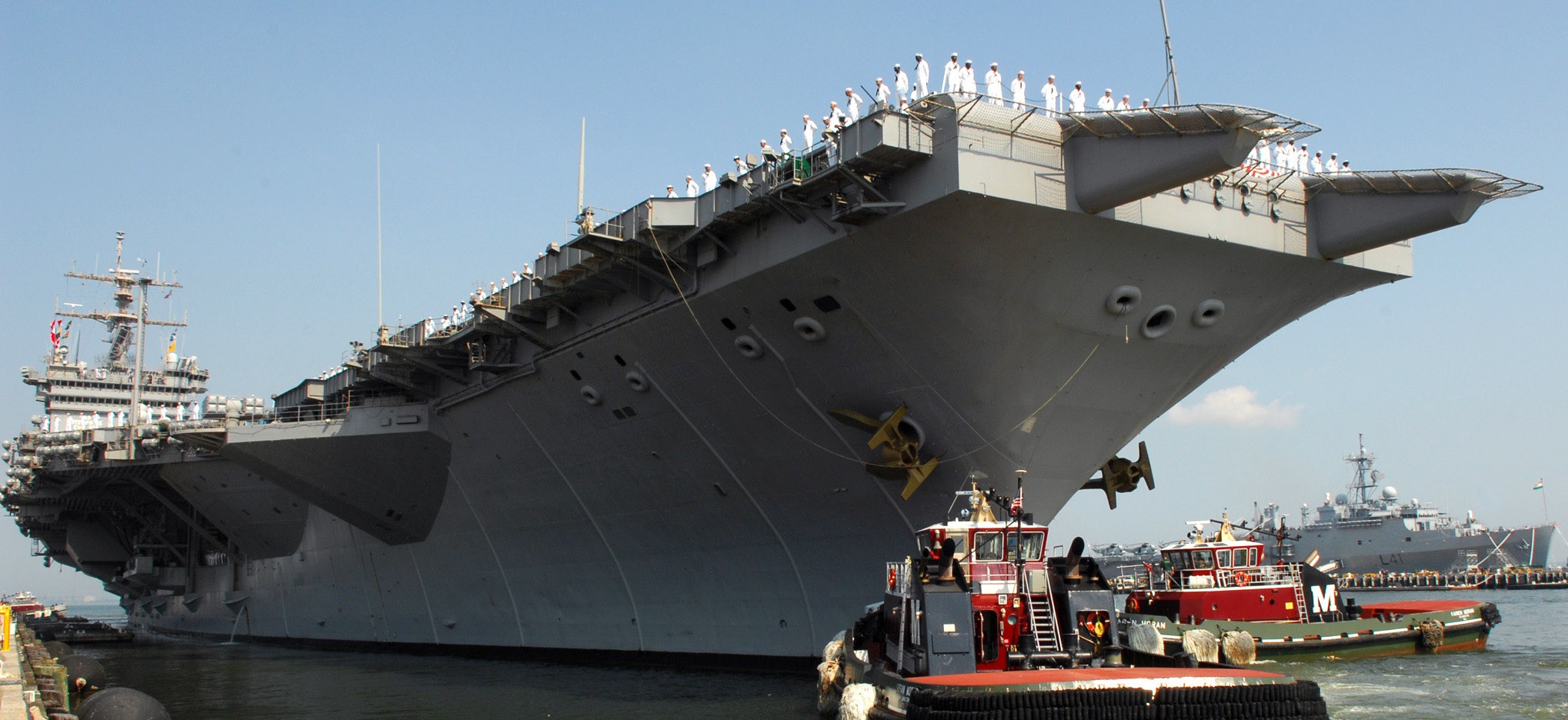 cvn-65 uss enterprise aircraft carrier us navy depart norfolk 2007 44