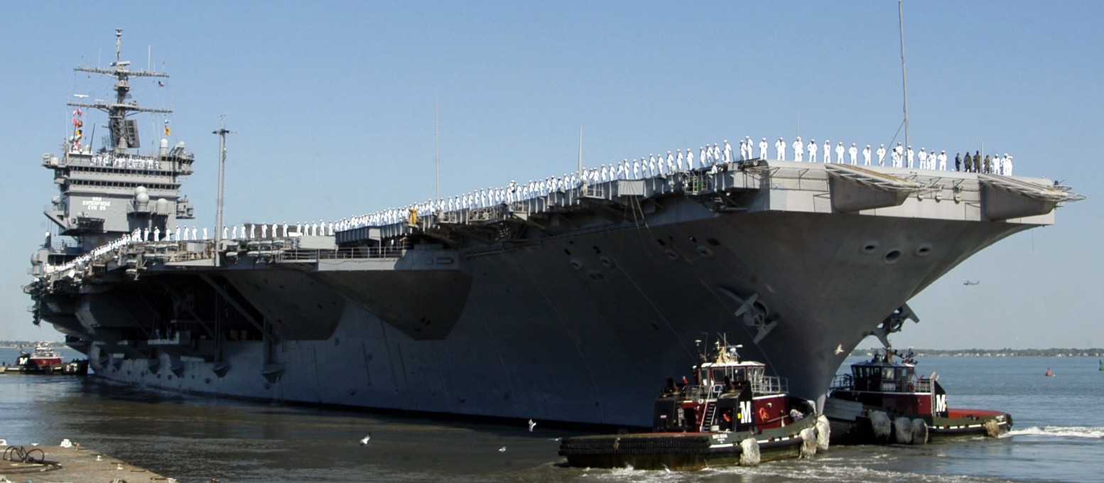 cvn-65 uss enterprise aircraft carrier us navy naval station norfolk virginia 48