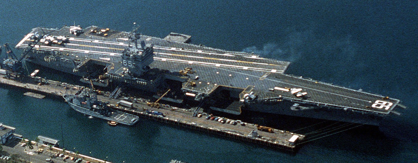 cvn-65 uss enterprise aircraft carrier us navy subic bay philippines 1983 95