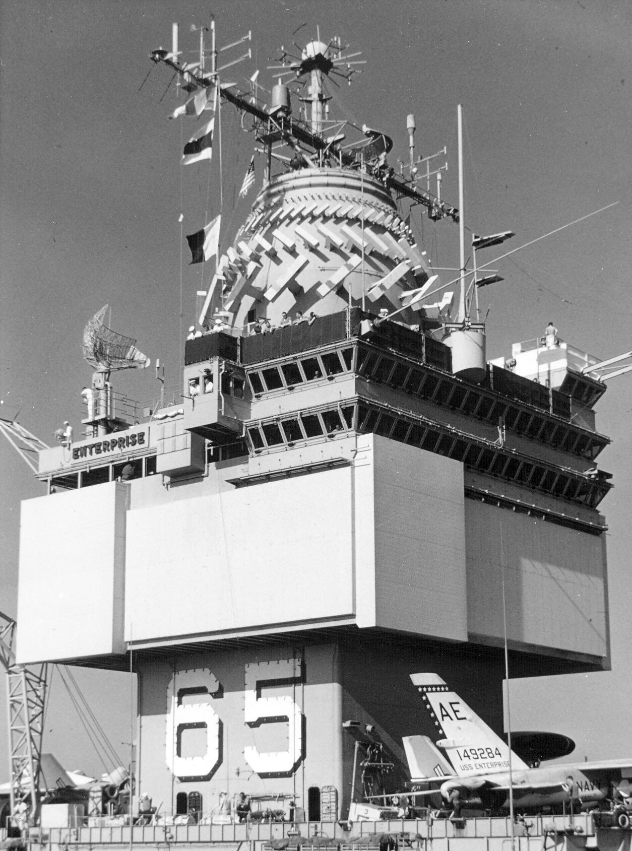 cvan-65 uss enterprise aircraft carrier scanfar radar 124