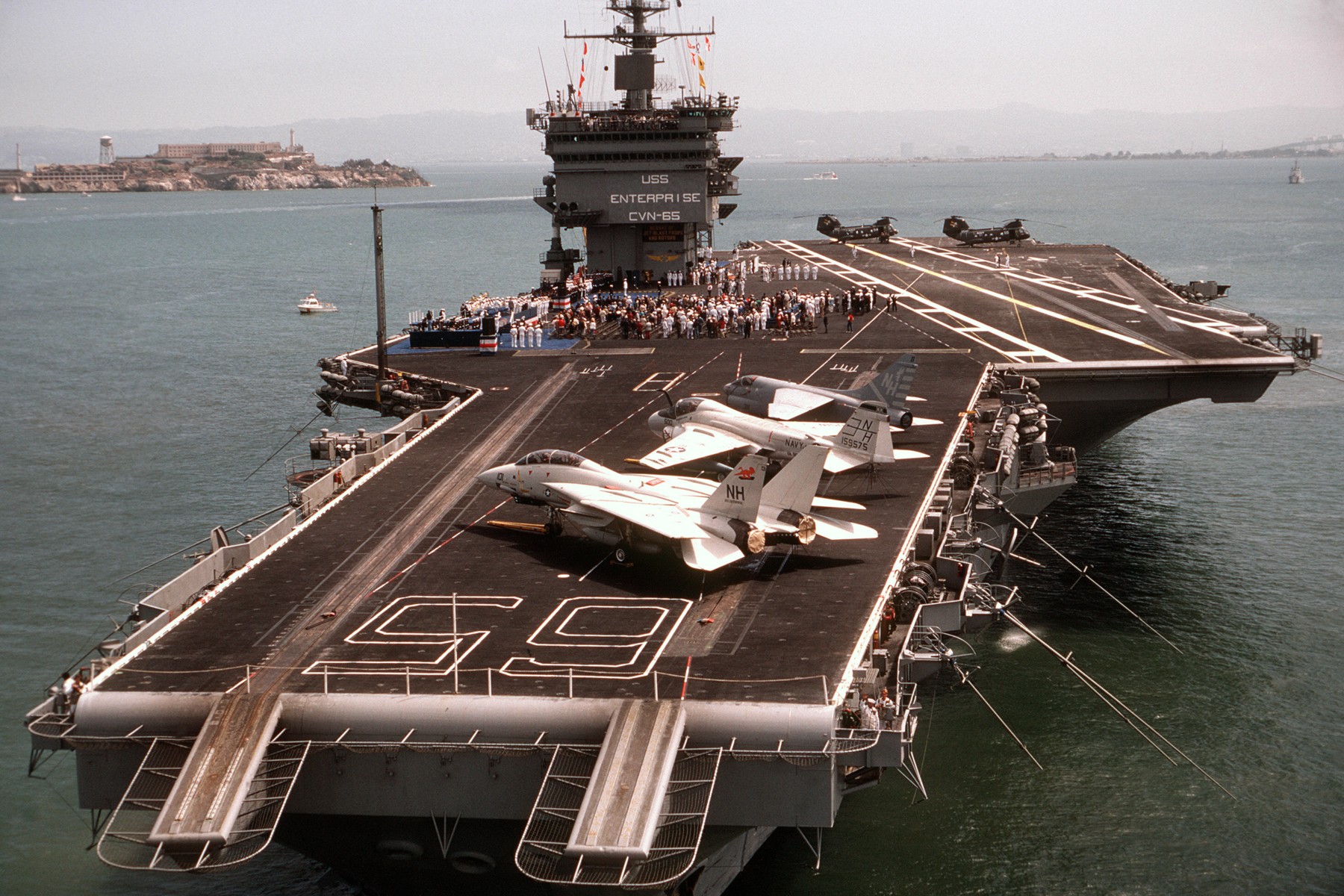 cvn-65 uss enterprise aircraft carrier us navy peace in the pacific san francisco 1985 181