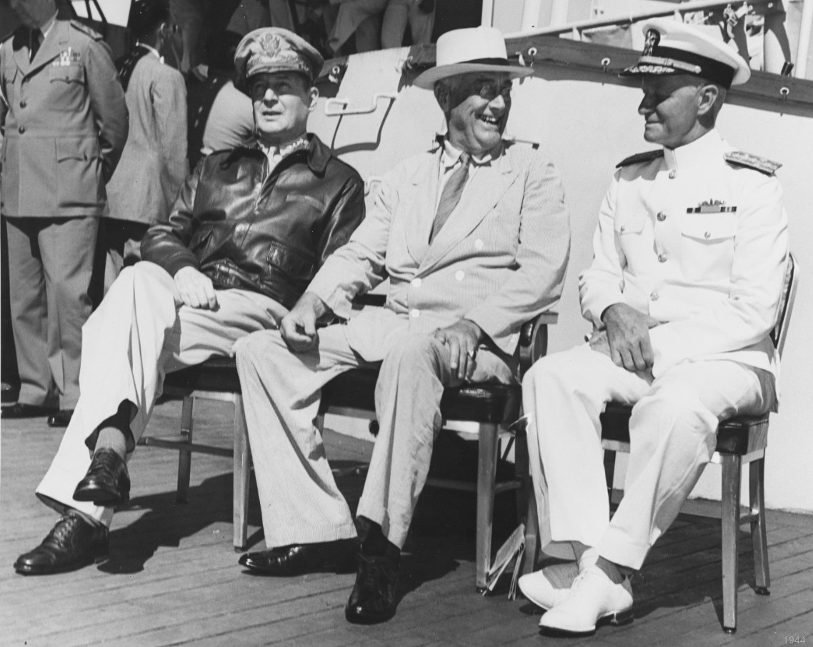 admiral chester w. nimitz president franklin d. roosevelt general douglas macarthur 1944