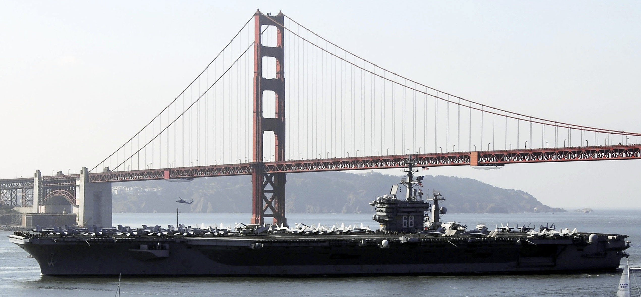 cvn-68 uss nimitz aircraft carrier air wing cvw-11 us navy san francisco california golden gate bridge 158