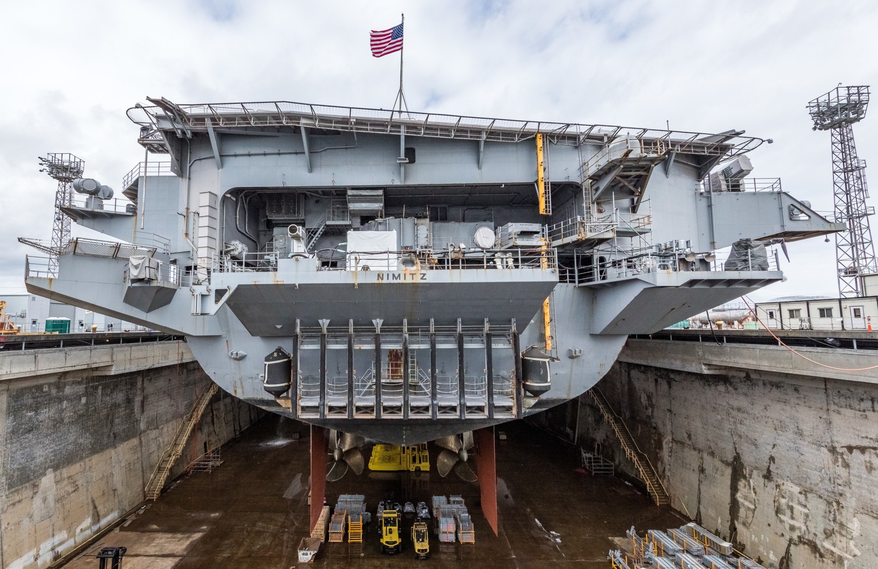 cvn-68 uss nimitz aircraft carrier us navy puget sound naval shipyard intermediate maintenance facility dry dock 235