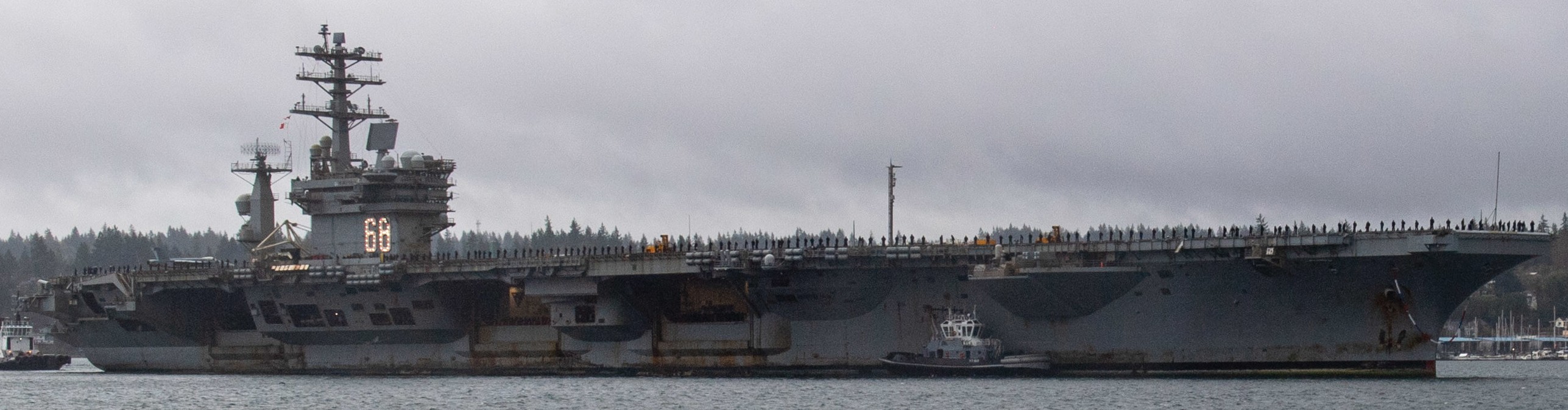 cvn-68 uss nimitz aircraft carrier us navy returning naval base kitsap bremerton washington 2025 311