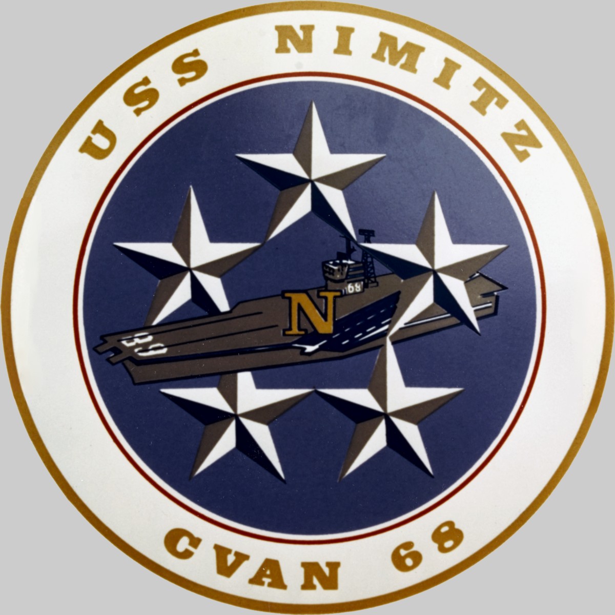 cvn-68 uss nimitz crest insignia patch badge aircraft carrier us navy 03c