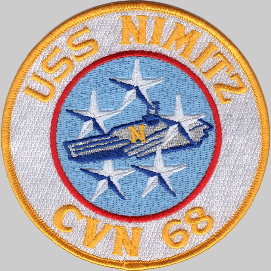cvn-68 uss nimitz crest insignia patch badge aircraft carrier us navy 02p