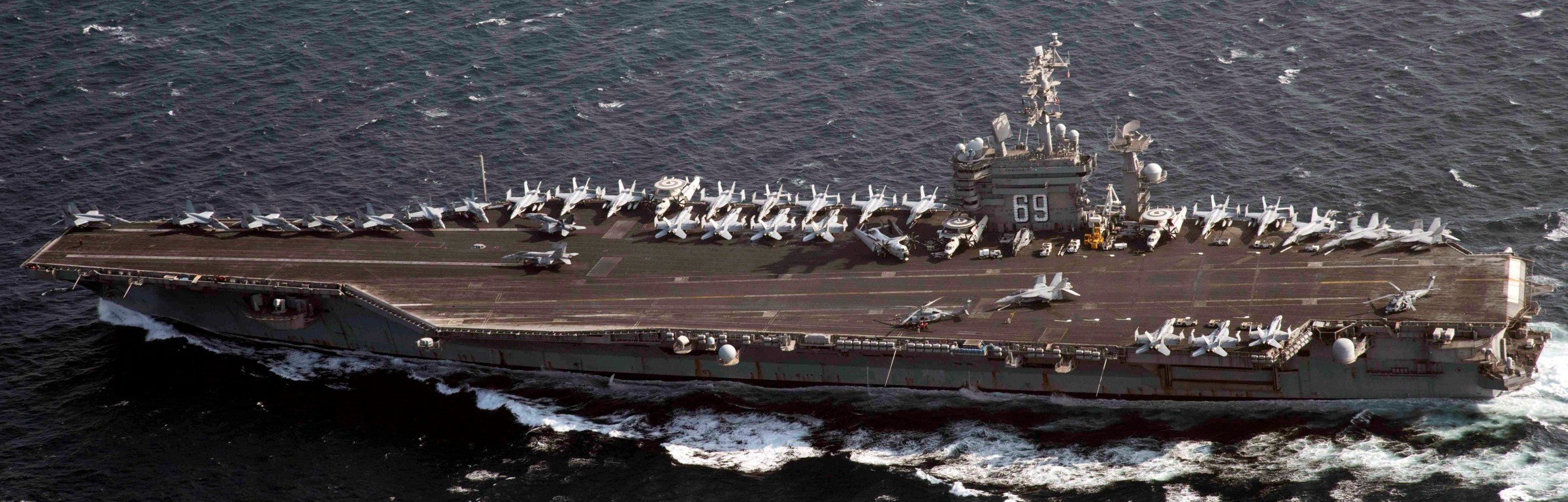 cvn-69 uss dwight d. eisenhower aircraft carrier air wing cvw-3 us navy 5th fleet aor 45