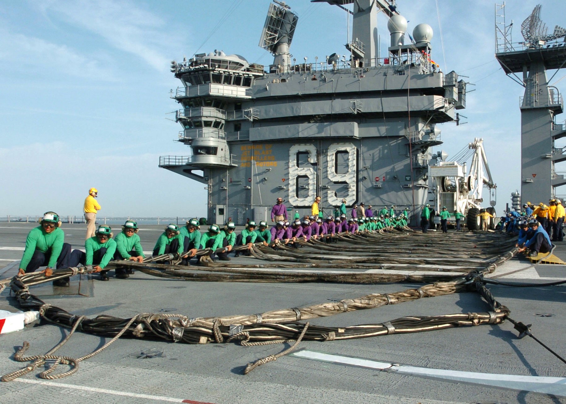 cvn-69 uss dwight d. eisenhower aircraft carrier us navy crash barrier 222