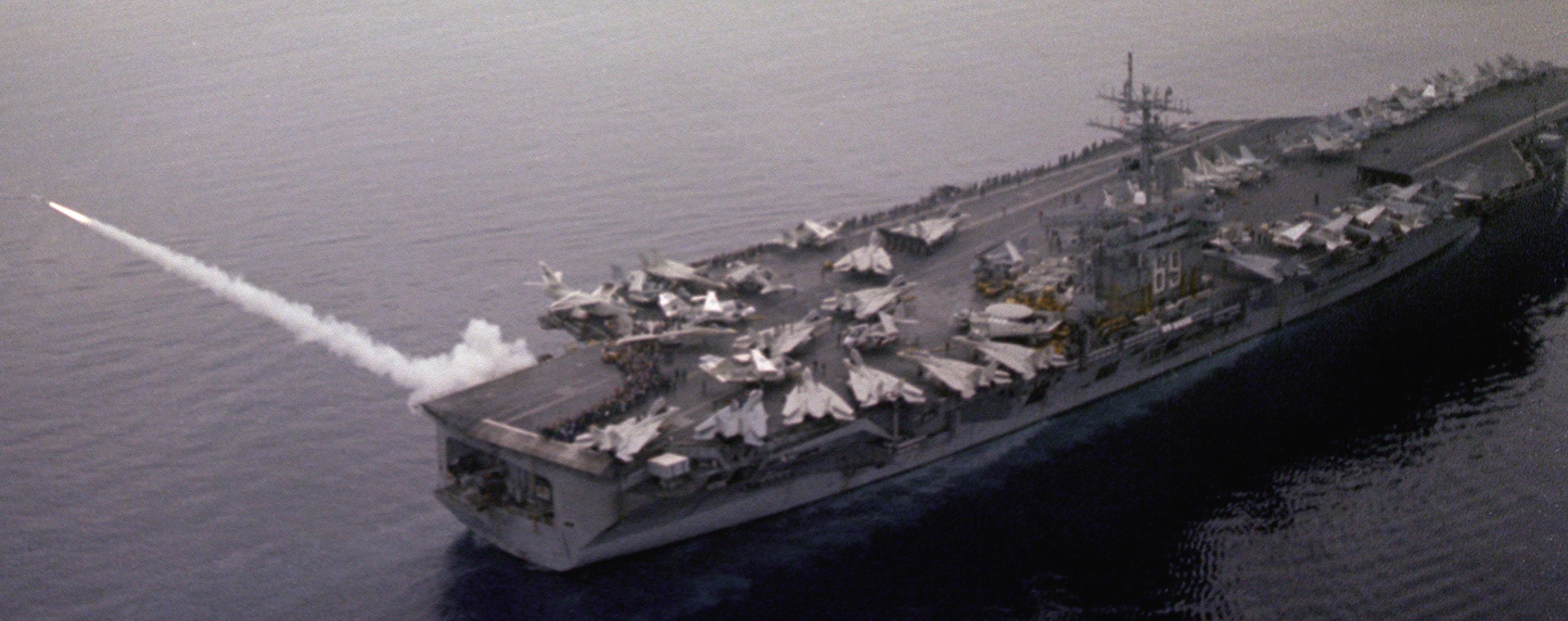 cvn-69 uss dwight d. eisenhower aircraft carrier us navy 237 rim-7 sea sparrow sam missile